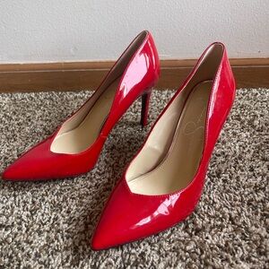 Jessica Simpson Christmas Red Patent Leather Heels